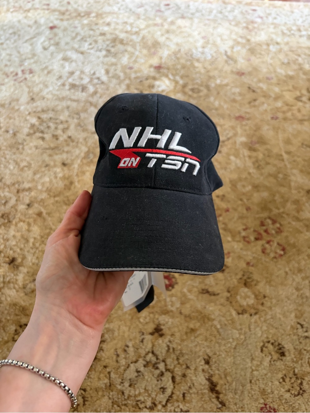 NHL on TSN Black Logo Baseball Cap NWT gifts athletic hockey